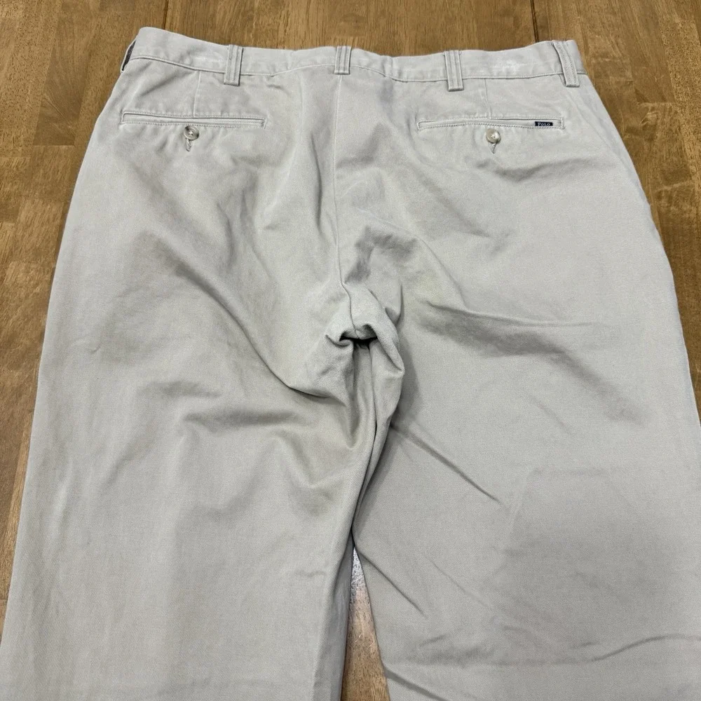 Polo Ralph Lauren chino pants mens 36x34 khaki classic flat front preppy‎ casual